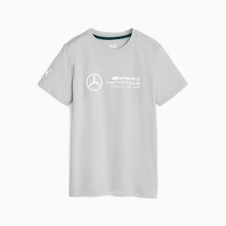 Mercedes-AMG Petronas Motorsport Kids Logo Tee, Mercedes Team Silver, small-AUS