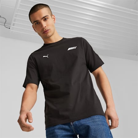 Mercedes-AMG Men's Logo Tee, PUMA Black, small-AUS