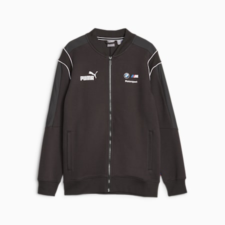 BMW M Motorsport Men's MT7 Sweat Jacket, PUMA Black, small-SEA