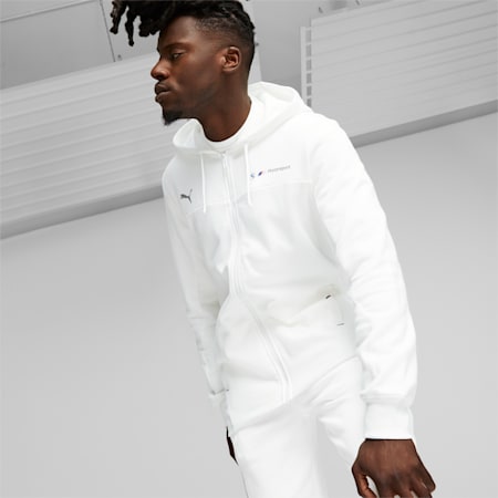 เสื้อแจ็คเก็ตมีฮู้ดผู้ชาย BMW M Motorsport, PUMA White, small-THA