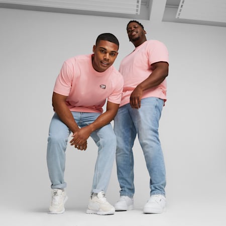 DOWNTOWN Men's Graphic Tee, Peach Smoothie, small-AUS
