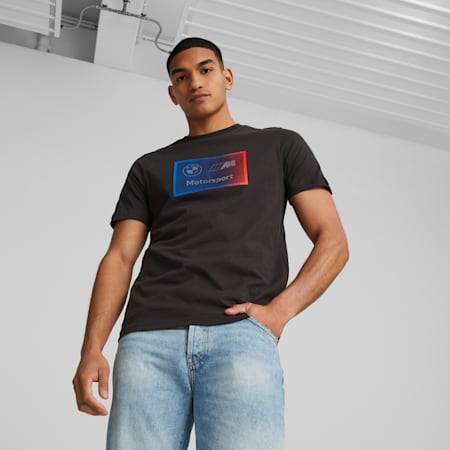 BMW M Motorsport Men's Logo Tee, PUMA Black, small-SEA