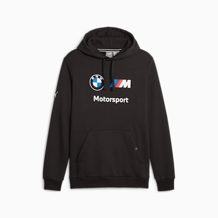BMW M Motorsport Men's Fleece Hoodie, PUMA Black, small-AUS