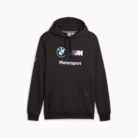 BMW M Motorsport Men's Fleece Hoodie, PUMA Black, small