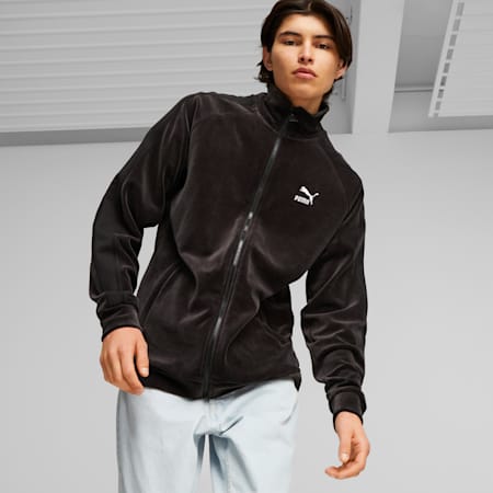 Mens velour track sale jacket