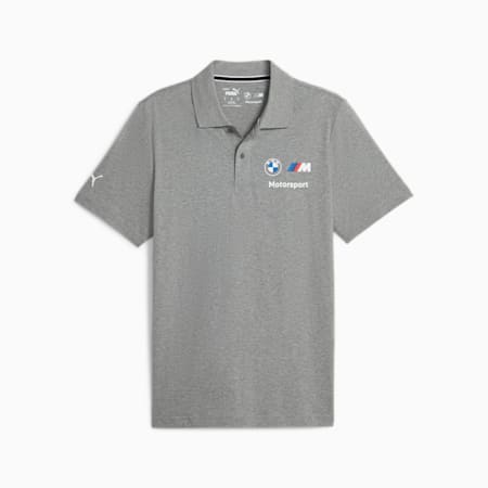 BMW M Motorsport Men's Polo, Medium Gray Heather, small-THA