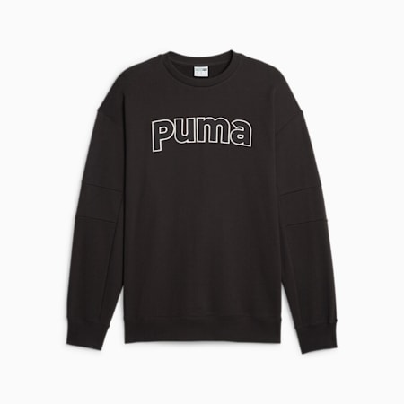 PUMA TEAM Men's Relaxed Sweatshirt, PUMA Black, small