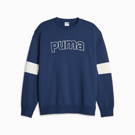 Sweatshirt Relaxed Pria PUMA TEAM, Persian Blue, small-IDN