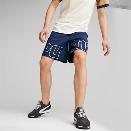 PUMA TEAM Men's Relaxed Shorts, Persian Blue, small-PHL