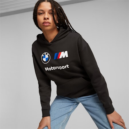 BMW M Motorsport Essentials Women's Hoodie Women, PUMA Black, small