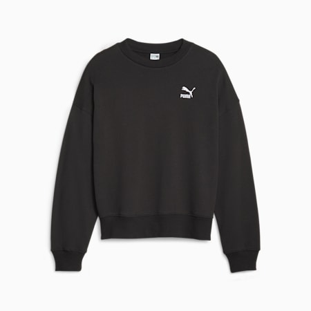 CLASSICS Women's Oversized Sweatshirt, PUMA Black, small-PHL