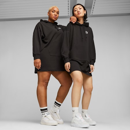 Hoodie dress hotsell with sneakers