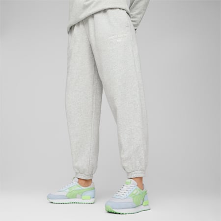 PUMA Team Women's Sweatpants, Light Gray Heather, small-AUS