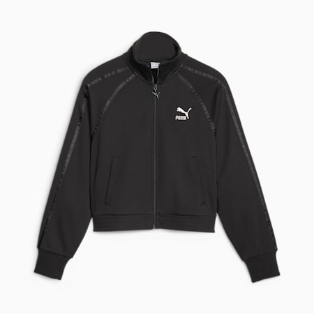 T7 Women's Track Jacket, PUMA Black, small-AUS