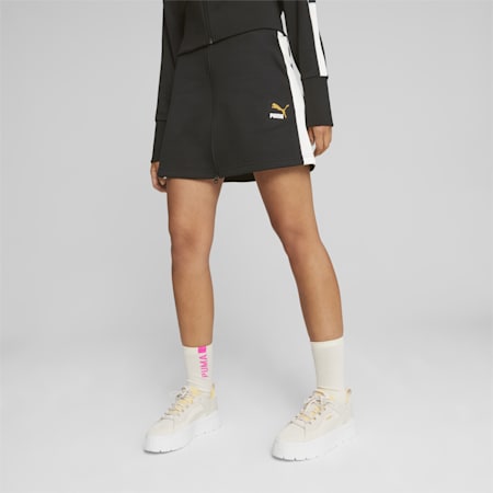 T7 Forward History Women's Skirt, PUMA Black, small-SEA