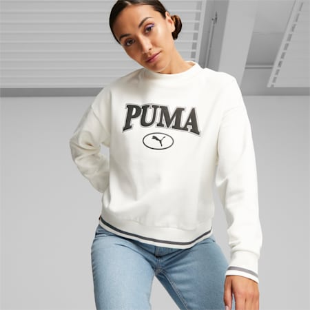 PUMA SQUAD Women's Sweatshirt, Warm White, small-AUS