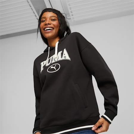 PUMA SQUAD Women's Hoodie, PUMA Black, small-AUS