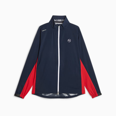 DRYLBL Men's Golf Rain Jacket, Navy Blazer-Strong Red, small-AUS
