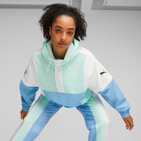 STEWIE x WATER Women's Basketball Anorak, PUMA White-Day Dream-Minty Burst, small-AUS