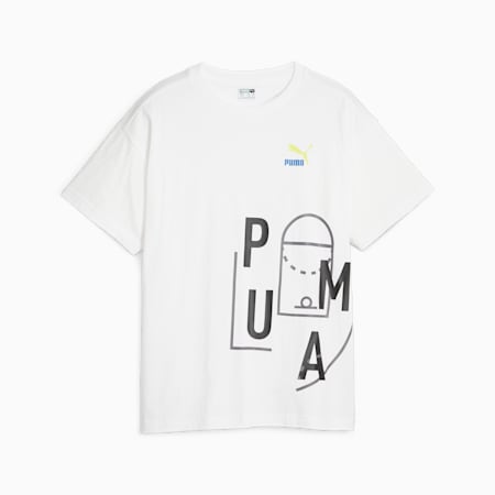 Classics FTR Baller Logo Tee - Youth 8-16 years, PUMA White, small-AUS