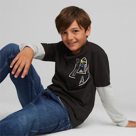 T-shirt à manches longues Classics FTR Baller Enfant et Adolescent, PUMA Black, small