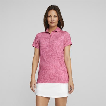 Damska golfowa koszulka polo Mattr Fern, Strawberry Burst, small