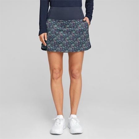 PUMA x LIBERTY Women's Golf Skirt, Navy Blazer, small-SEA