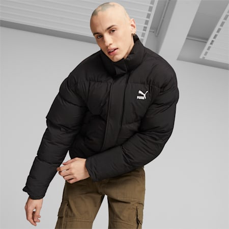 Classics Men's Oversized Puffer, PUMA Black, small-AUS