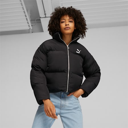 Classics Oversized Women's Puffer Jacket, PUMA Black, small-AUS