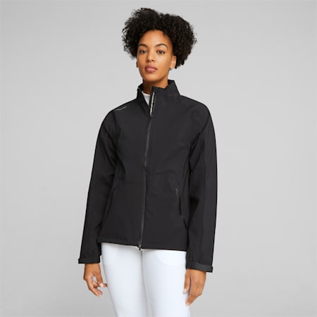 DRYLBL Women's Golf Rain Jacket, PUMA Black, small