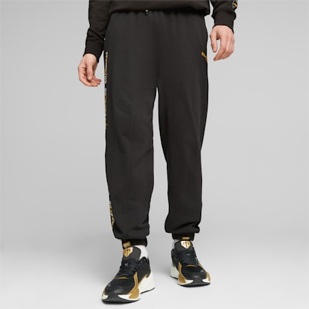 Puma, King Fleece Jogging Pants Mens, Black/Gold