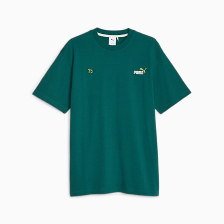 PUMA 75 Logo Celebration Men's Tee, Malachite, small