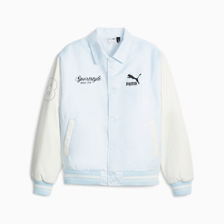 PUMA TEAM Men's Varsity Jacket, Icy Blue, small-AUS