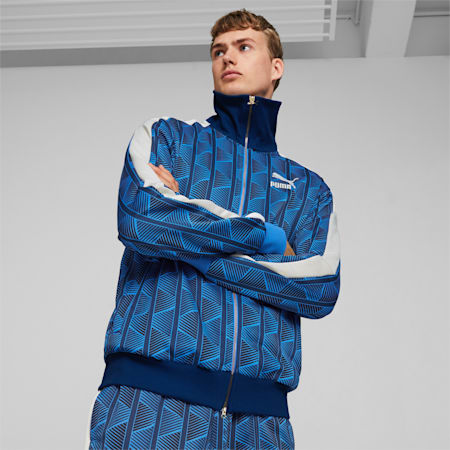 The NeverWorn II T7 Men s Track Jacket Racing Blue PUMA Shoes PUMA