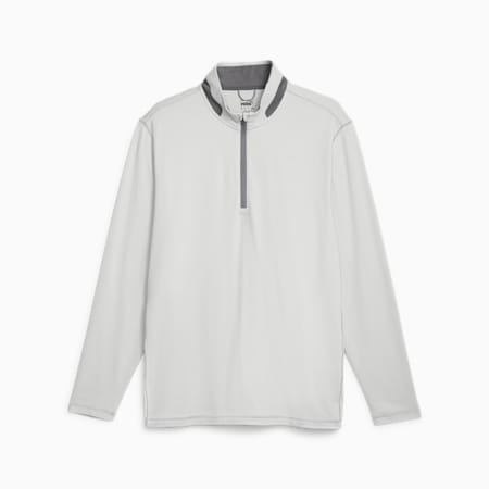Men's Lightweight Golf Pullover, Ash Gray-Slate Sky, small