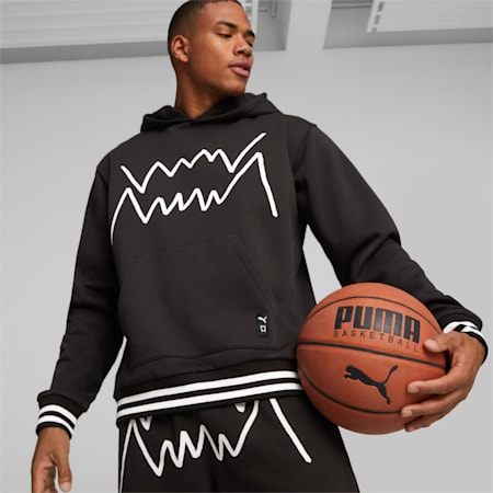 Hoodie de basketball Franchise Core Homme, PUMA Black-PUMA Black, small