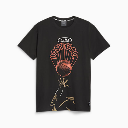 T-shirt de basketball à imprimé Franchise Homme, PUMA Black, small
