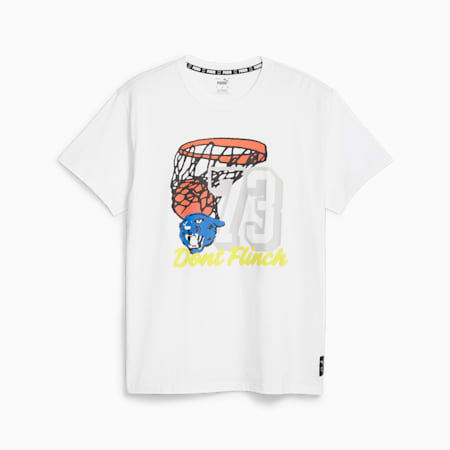 FRANCHISE basketbal-T-shirt voor heren, PUMA White, small