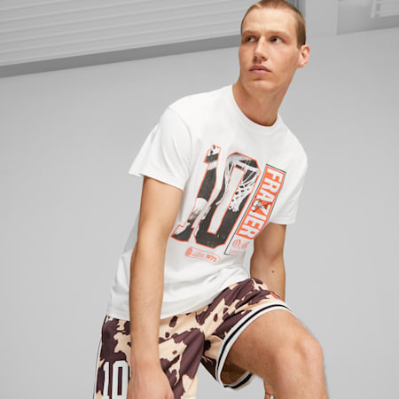 Męska koszulka koszykarska Clyde's Closet, PUMA White, small