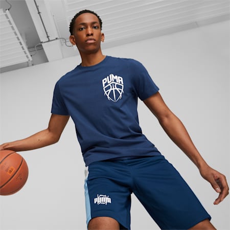 Blueprint Men's Basketball Tee, Persian Blue, small-AUS