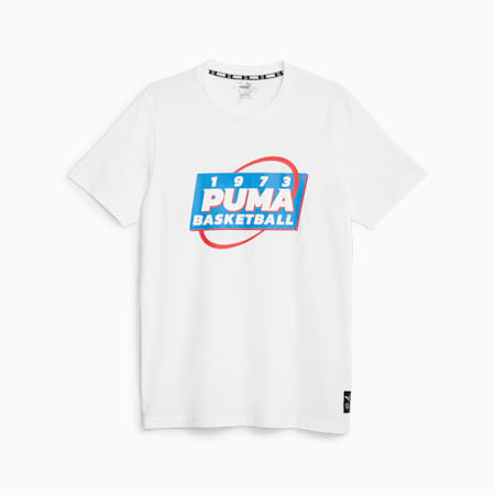 เสื้อยืดบาสเก็ตบอลผู้ชาย Blueprint Men's Basketball Tee, PUMA White, small-THA