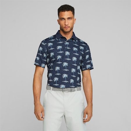 Męska golfowa koszulka polo MATTR Mirage, Navy Blazer-Regal Blue, small