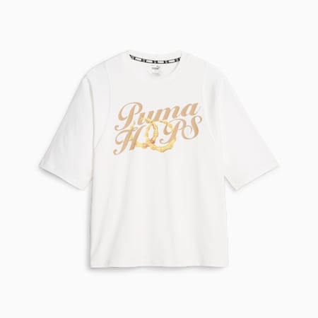 T-shirt da basket Gold Standard da donna, PUMA White, small