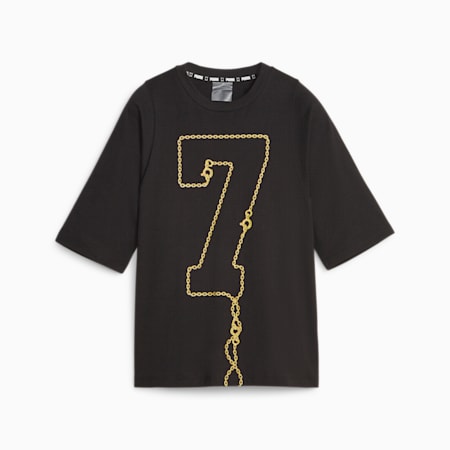 Gold Standard basketbal-T-shirt voor dames, PUMA Black, small