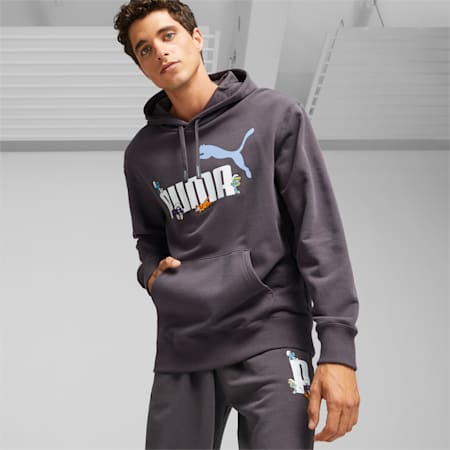 Hoodie PUMA X LES SCHTROUMPFS, Dark Coal, small-DFA