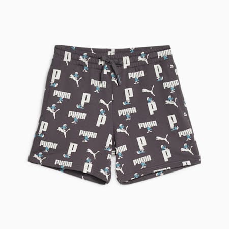 PUMA x THE SMURFS Shorts, Dark Coal-AOP, small-PHL