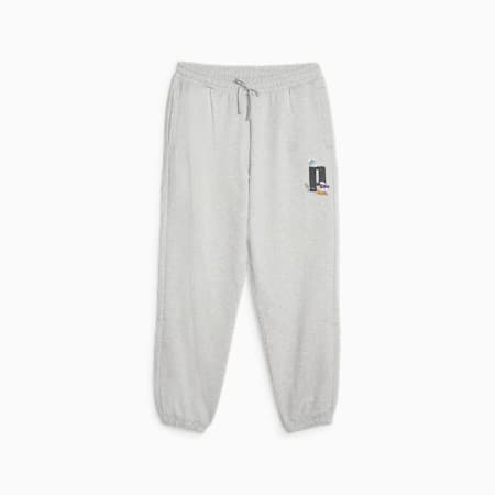 PUMA x THE SMURFS Sweatpants, Light Gray Heather, small-SEA