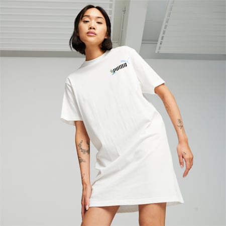 T-shirt long PUMA X LES SCHTROUMPFS, PUMA White, small-DFA
