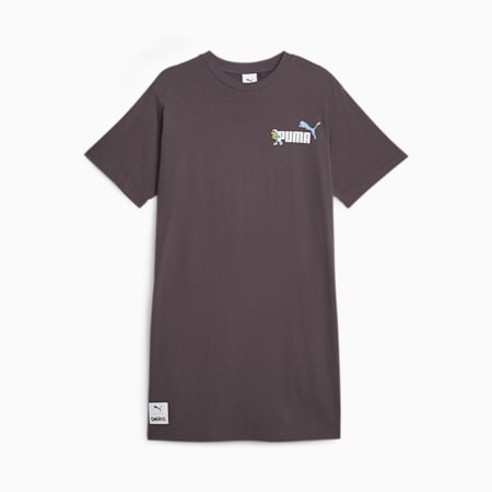 T-shirt long PUMA X LES SCHTROUMPFS, Dark Coal, small-DFA