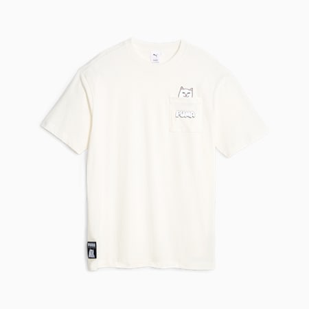 PUMA x RIPNDIP T-shirt voor heren, Warm White, small